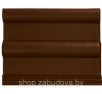 Коричневая цементная черепица